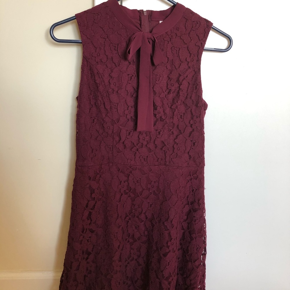 Burgundy Lace Dress